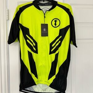 BXIO Men’s Neon Yellow and Black Cycling Jersey